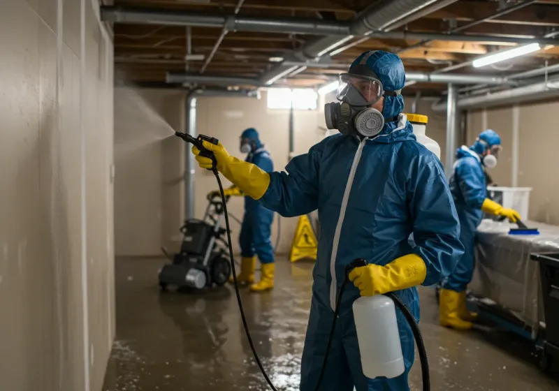 Basement Sanitization and Antimicrobial Treatment process in Weaverville, NC